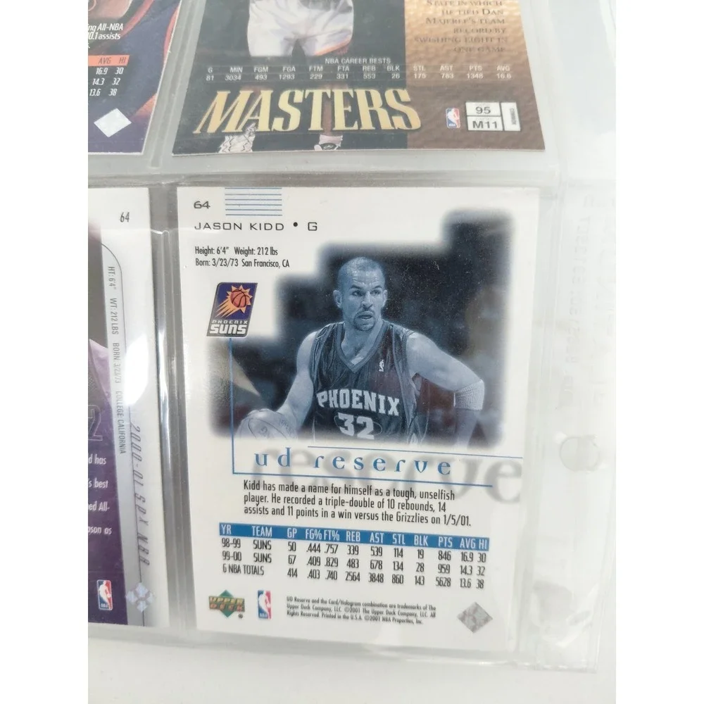 Lot of 6 Jason Kidd Phoenix Suns NBA VTG‎ 2000 - 2001